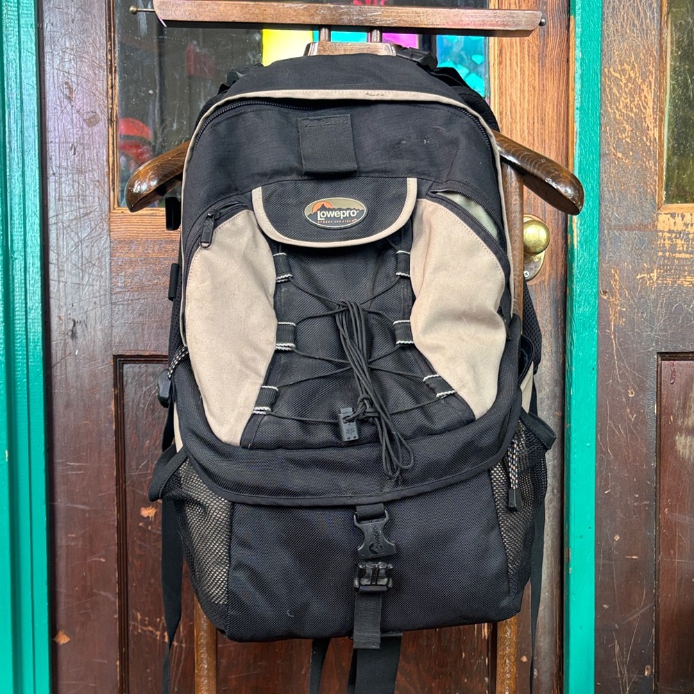 Lowepro Black and Tan Camera Backpack